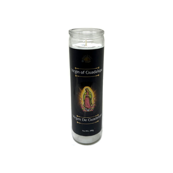 Shreyshti Candle Glass Jar Virgen De Guadalupe, Scented Approx 8" for spell, wiccan, pagan, rituals, reiki, religious, aroma therapy purposes - Image 2